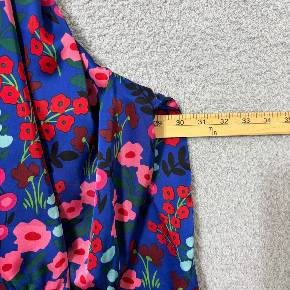 Going Out Floral Peasant Blouse 4X Flowy Statement Boho Top Balloon Sleeve - Picture 9 of 10